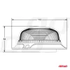 AMiO LED-es figyelmeztető lámpa W21m mágneses / 3 csavarok R65 R10 18LED 12/24V IP56 (02925)