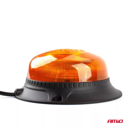 AMiO LED-es figyelmeztető lámpa W21m mágneses / 3 csavarok R65 R10 18LED 12/24V IP56 (02925)
