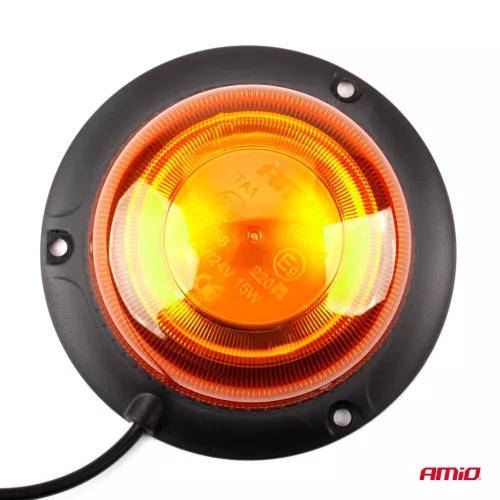 AMiO LED-es figyelmeztető lámpa W21m mágneses / 3 csavarok R65 R10 18LED 12/24V IP56 (02925)