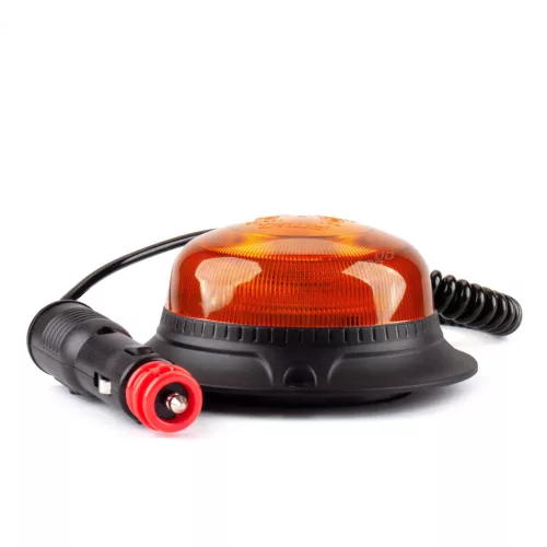 AMiO LED-es figyelmeztető lámpa W21m mágneses / 3 csavarok R65 R10 18LED 12/24V IP56 (02925)