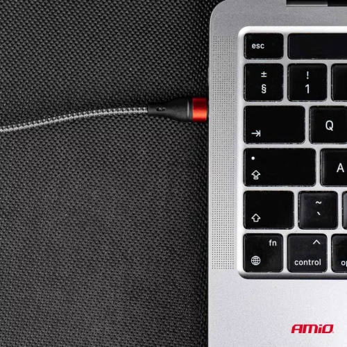 AMiO USB-C+Lightning kábel200cm FullLINK UC-19 (02931)