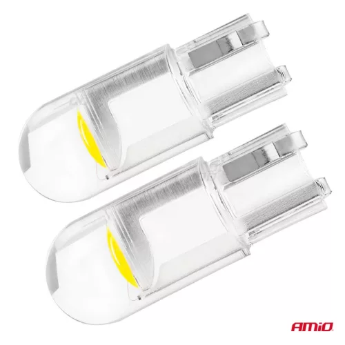 AMiO LED fény izzó STANDARD tiszta fehér T10 12V tiszta fehér 100 db (02955)