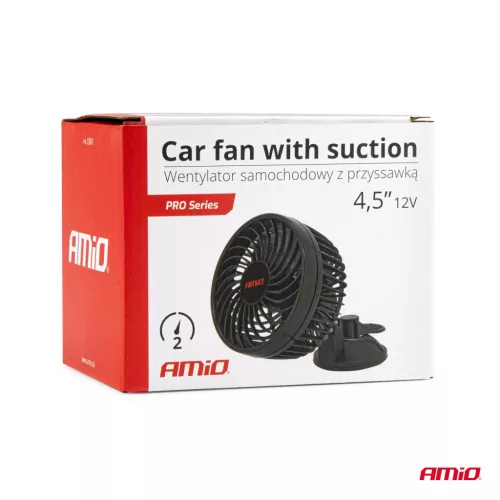 AMiO autós ventilátor – tapadókorong 4,5" 12V (03001)