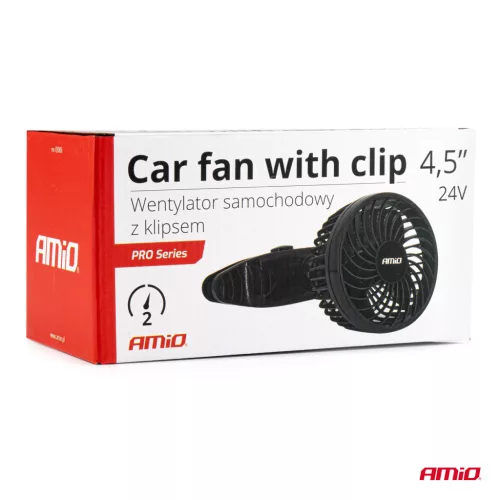 AMiO csíptethető autós ventilátor 4,5" 24V (03006)