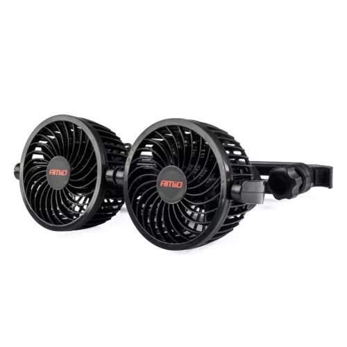 AMiO autós ventilátor – fejtámla 2x4" 12V (03008)