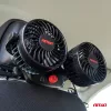 AMiO autós ventilátor – fejtámla – USB töltő 2x4" 12V (03009)