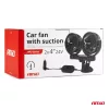AMiO autós ventilátor – tapadókorongos 2x4" 24V (03011)