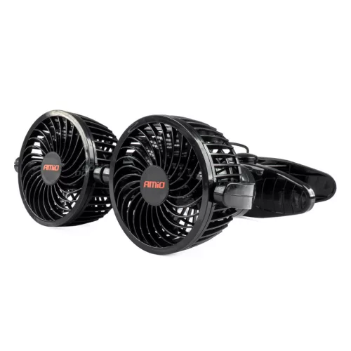 AMiO csíptethető autós ventilátor 2x4" 12V (03012)