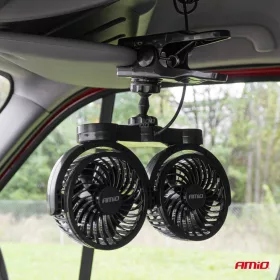 AMiO csíptethető autós ventilátor 2x4" 24V (03013)