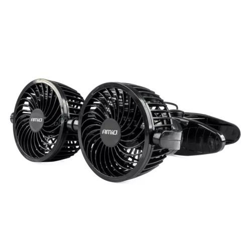 AMiO csíptethető autós ventilátor 2x4" 24V (03013)