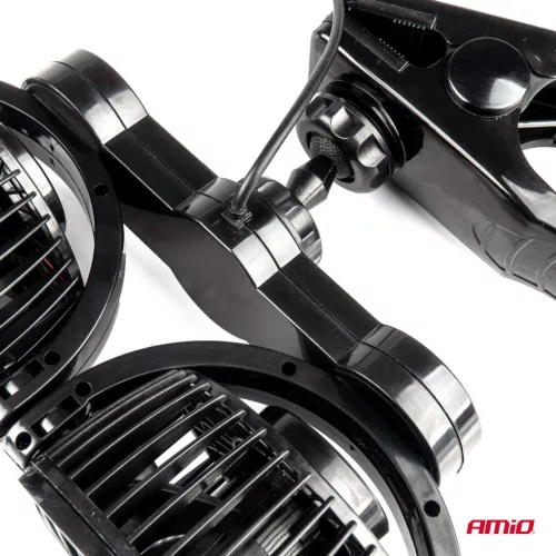 AMiO csíptethető autós ventilátor 2x4" 24V (03013)