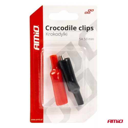 AMiO krokodilcsipeszes csipeszek 2 db 5A 50mm (03045)