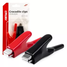 AMiO krokodilcsipeszes csipeszek 2 db 25A 75mm (03046)