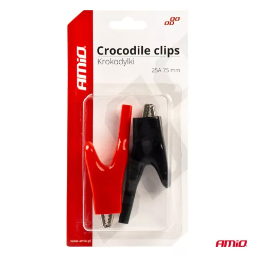 AMiO krokodilcsipeszes csipeszek 2 db 25A 75mm (03046)