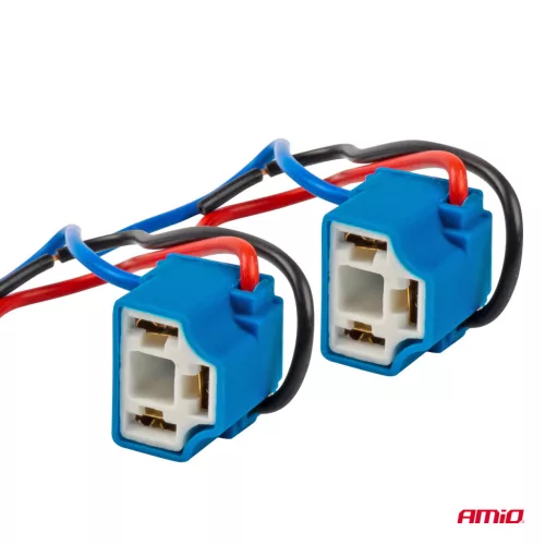 AMiO kerámia izzófoglalatok szögben hajlított 2 db H4 (03053)
