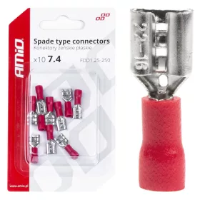 AMiO lapos kábelsaruk 7.4mm 0.5-1.5mm2 10A 10 db (03062)