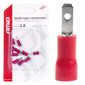 AMiO lapos kábelsaruk 2.8mm 0.5-1.5mm2 10A 10 db (03064)