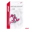 AMiO lapos kábelsaruk 6.3mm 0.5-1.5mm2 10A 10 db (03066)