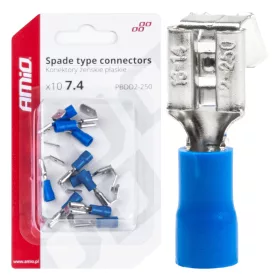   AMiO lapos kábelsaruk 7.4/6.3mm 1.5-2.5mm2 15A 10 db (03069)