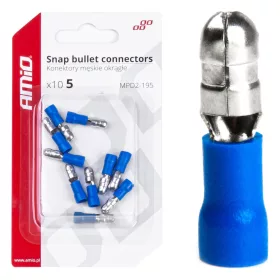  AMiO pattintós hengeres csatlakozók dugó 5mm 1.5-.25mm2 15A 10 db (03074)