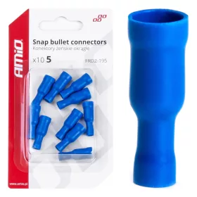   AMiO pattintós hengeres csatlakozók 5mm 1.5-.25mm2 15A 10 db (03075)
