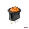 AMiO kerek kapcsoló – sárga fény 12/24V max. 20A ON/OFF (03085)