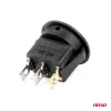 AMiO kerek kapcsoló – sárga fény 12/24V max. 20A ON/OFF (03085)