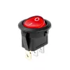 AMiO kerek kapcsoló – piros fény 12/24V max. 20A ON/OFF (03086)