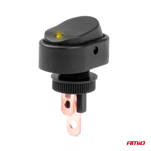 AMiO elliptikus kapcsoló – sárga fény 12/24V max. 30A ON/OFF (03088)