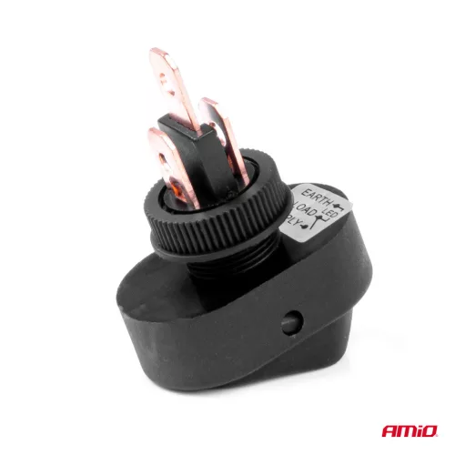 AMiO elliptikus kapcsoló – sárga fény 12/24V max. 30A ON/OFF (03088)