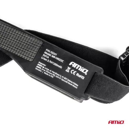 AMiO újratölthető LED-es fejlámpa XPE+COB 1200mAh LH05 (03241)