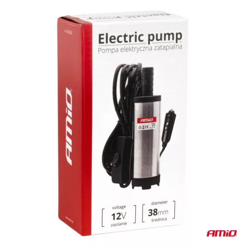 AMiO elektromos dízel pumpa 12V merülő átmérő 38 mm – szivargyújtódugó (03242)