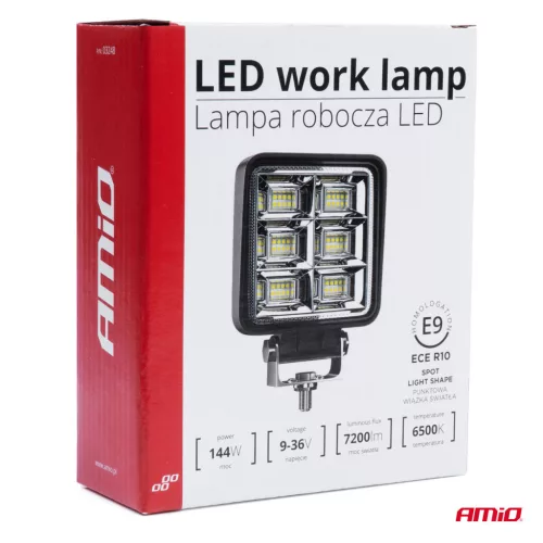 AMiO munkalámpa AWL37 48 LED pontfényű 9-36V (03248)