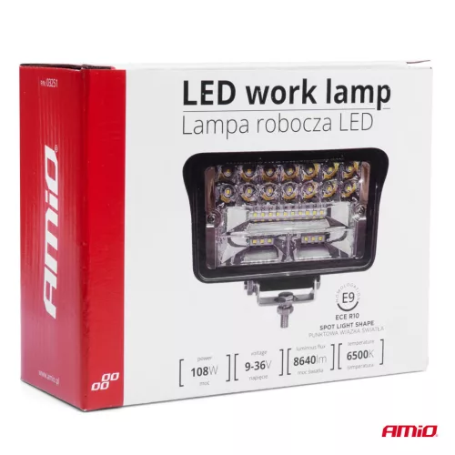 AMiO munkalámpa AWL40 36 LED pontfényű 9-36V (03251)