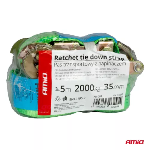 AMiO racsnis rakományrögzítő heveder 2000kg 38mm 5m (03295)
