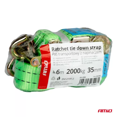 AMiO racsnis rakományrögzítő heveder 2000kg 38mm 6m (03296)