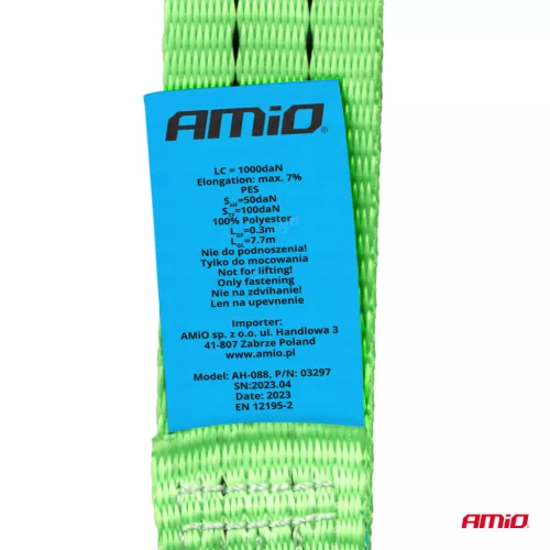 AMiO racsnis rakományrögzítő heveder 2000kg 38mm 8m (03297)