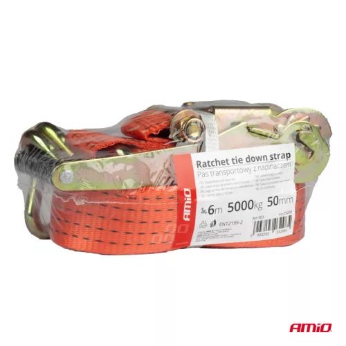 AMiO racsnis rakományrögzítő heveder 5000kg 50mm 6m (03298)