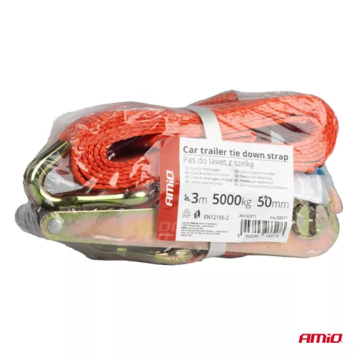 AMiO racsnis rakományrögzítő heveder 5T 5000kg 50mm 3m (03317)
