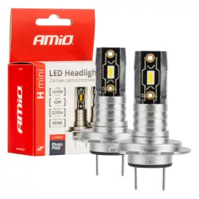 AMiO LED fényszóróizzók H-mini sorozat H7/H18 (03332)
