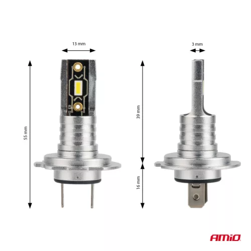 AMiO LED fényszóróizzók H-mini sorozat H7/H18 (03332)