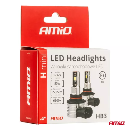 AMiO LED fényszóróizzók H-mini sorozat HB3 9005/HIR1 9011/H10 (03334)