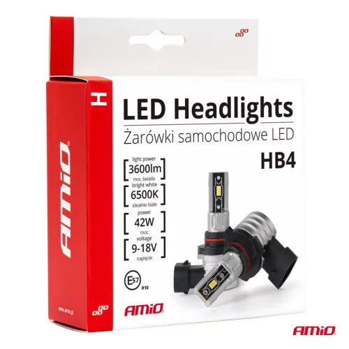 AMiO LED fényszóróizzók H-mini sorozat HB4 9006 (03335)