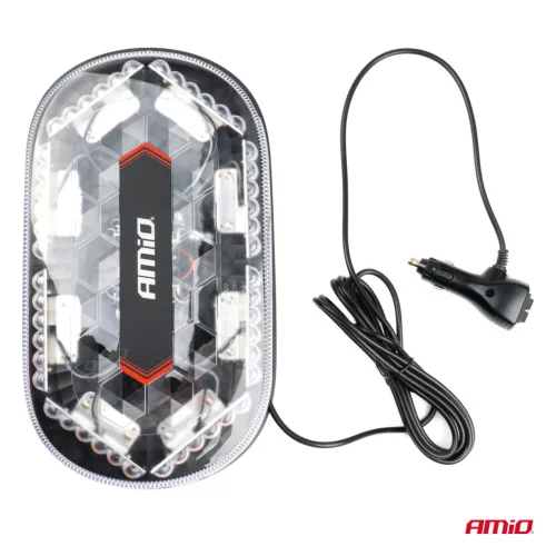 AMiO WLB78 mágneses mini LED-fényhíd, 293×171 mm, R65/R10, 48 LED, 12/24 V, IP56 (03336)