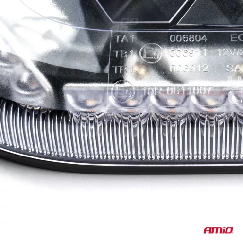 AMiO WLB78 mágneses mini LED-fényhíd, 293×171 mm, R65/R10, 48 LED, 12/24 V, IP56 (03336)