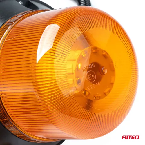 AMiO LED-es figyelmeztető lámpa W22m mágneses / 3 rögzítőcsavar, ECE R10 60LED 12/24V IP66 (03337)