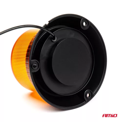 AMiO LED-es figyelmeztető lámpa W22m mágneses / 3 rögzítőcsavar, ECE R10 60LED 12/24V IP66 (03337)