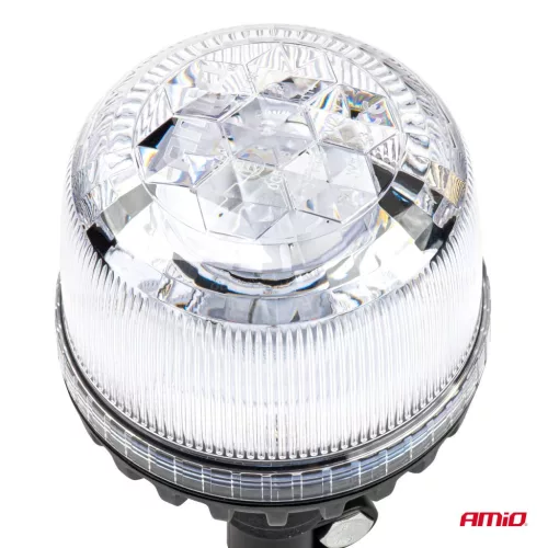 AMiO LED-es figyelmeztető lámpa W25p Flex cső R65 R10 24LED 12/24V IP66 (03338)