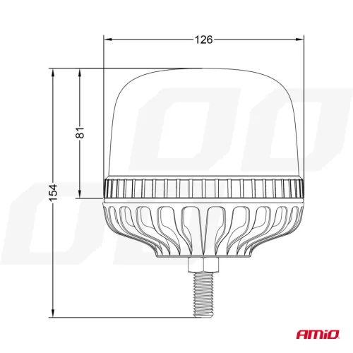 AMiO LED-es figyelmeztető lámpa W25SB 12V 24V (03339)