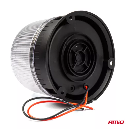 AMiO LED-es figyelmeztető lámpa W25b 3 csavarok R65 R10 24LED 12/24V IP66 (03341)
